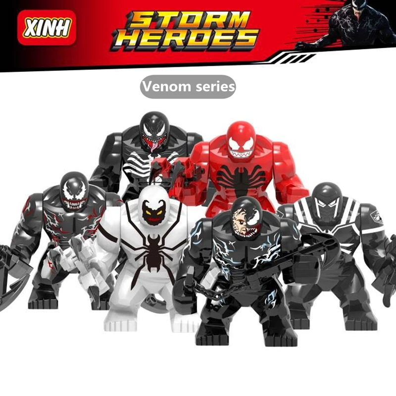 

Single Sale Super Heroes Figures Action Venom Carnage Iron man Batman Hulk Bricks Building Blocks Legoingly Toys For Children