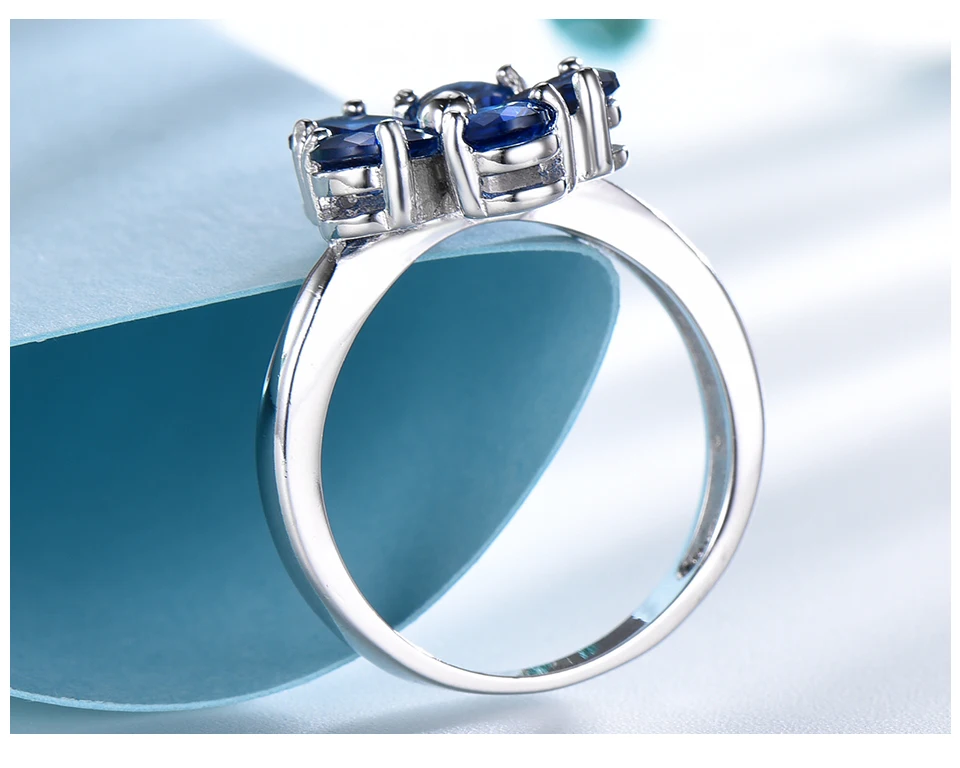 UMCHO Created Nano Sapphire 925 sterling silver rings for women EUJ091S-1 -pc (5)