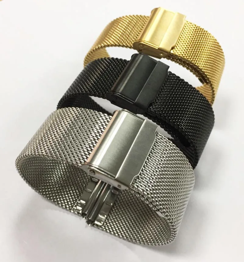 

Stainless Steel Mesh 22mm Size Width Watch Strap,Mesh Wrist Band Milanese Watchband