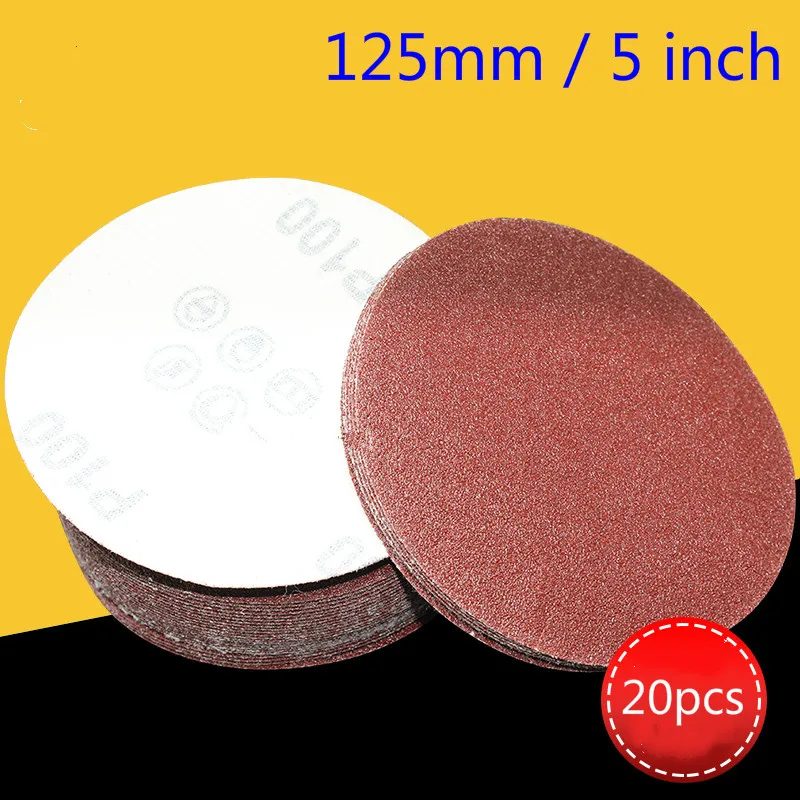 High quality 20pcs125mm5 inch round sand paper tray sand paper sand 60