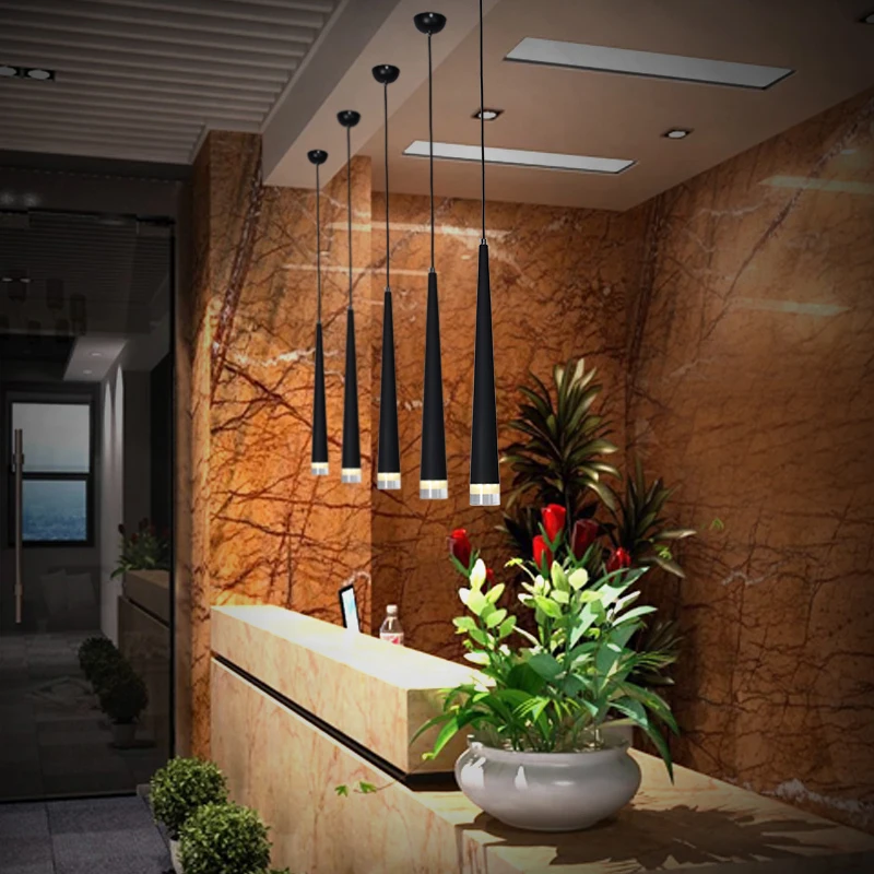  Modern Pendant Lights 3W LED Cone-shape Hanging Lamps for Restaurant/Living Room/Bar Lamparas Home  - 32730381950