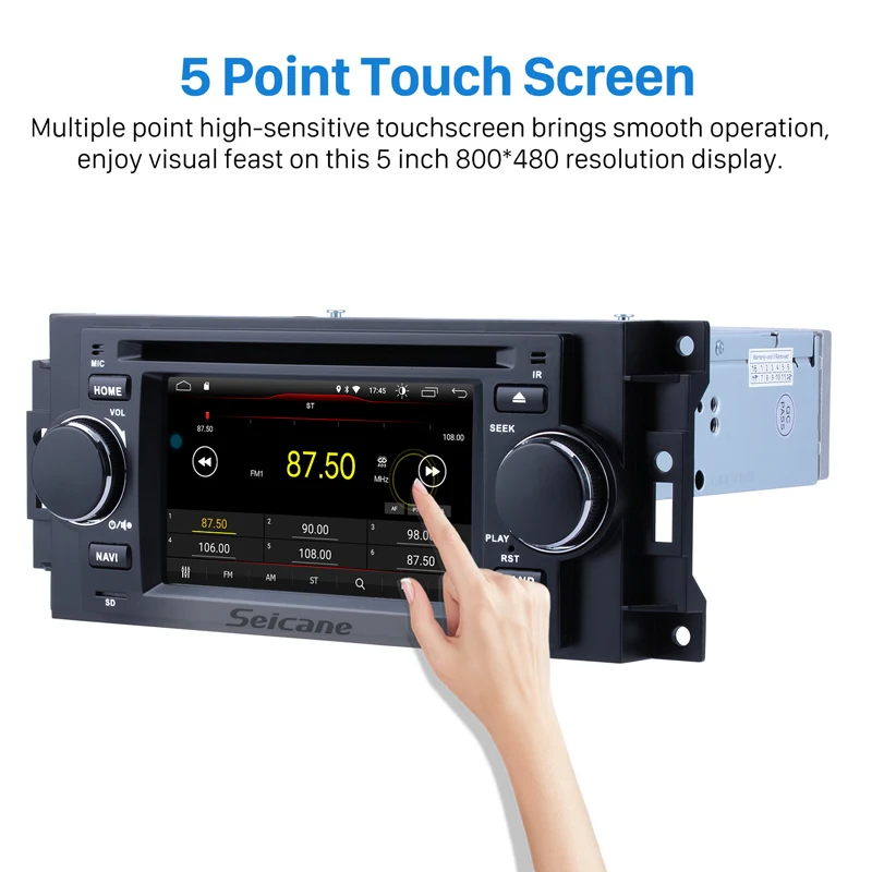 Автомагнитола Seicane Android 300 DVD плеер мультимедиа GPS для Jeep Commander компас Dodge RAM Chrysler