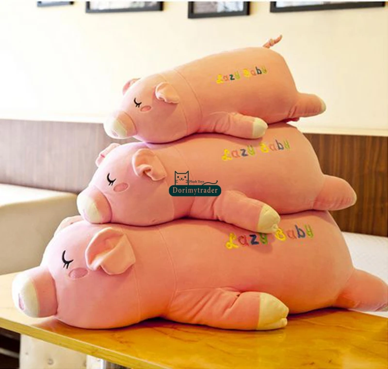Dorimytrader 85cm Hot Lovely  Soft Cartoon Plush Pig Pillow Doll Giant 33'' Stuffed Animal Pigs Toy Baby Present DY60047  (21)