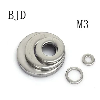 

100pcs GB848 304 M3*5.8*0.5mm Stainless steel flat washer small side flat washer M3 Small gasket for bolt flat washers