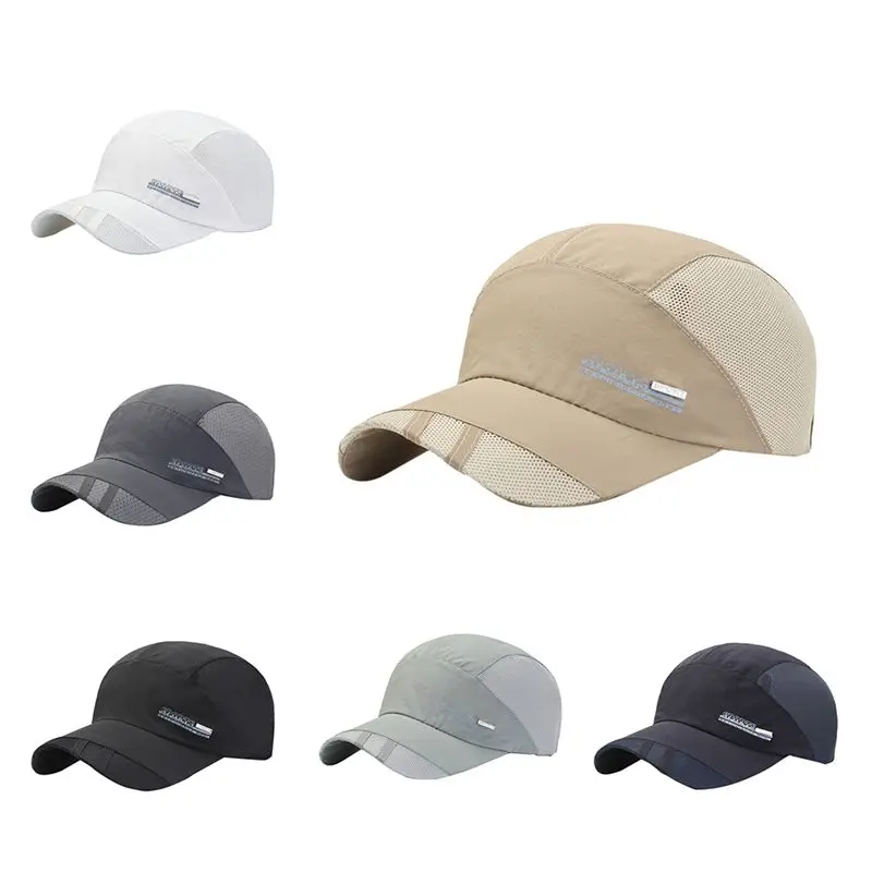 

2019 new high quality unisex Summer Breathable Mesh Baseball Cap sports hat Hike cap Quick Drying 6 color