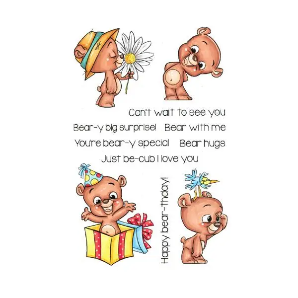 

Surprise Bear Clear Silicone Stamp DIY Scrapbooking Card Album Making Background Craft Handmade Decoration Template New 2019