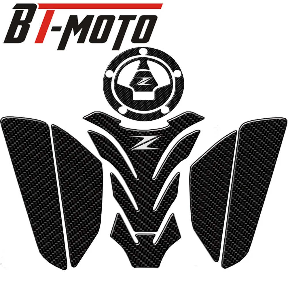Мотоцикл 3D танк Pad Защитная Наклейка для Kawasaki Z800 Z1000 Z750 - Цвет: 1 Set