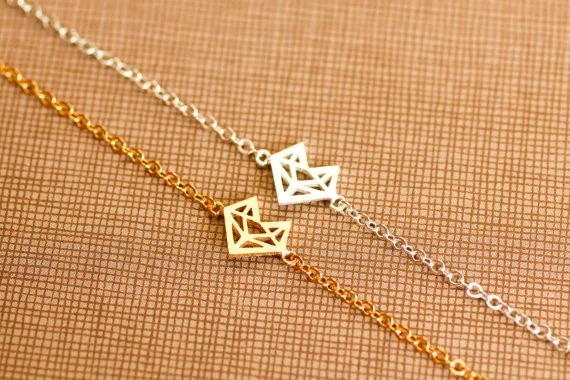 1 шт., настоящая распродажа, модный браслет с омаром, оригами, голова лисы, золотой браслет или животное, Простые Модные ювелирные изделия, подарок подружки невесты для женщин