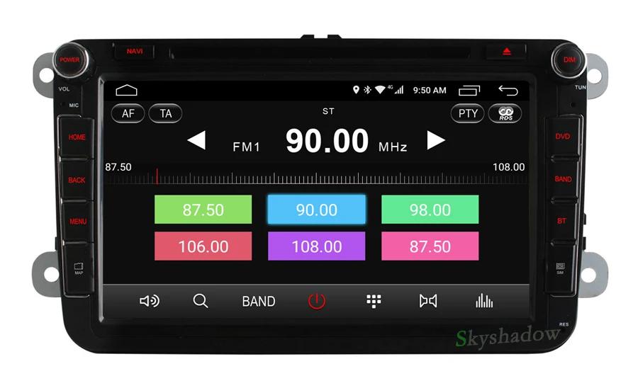 Discount C500 4G SIM LTE Quad Core 2GB RAM Android 6.0 Car DVD player For VW Skoda Octavia 2 GPS WIFI Bluetooth RDS Radio TPMS DVR Camera 3