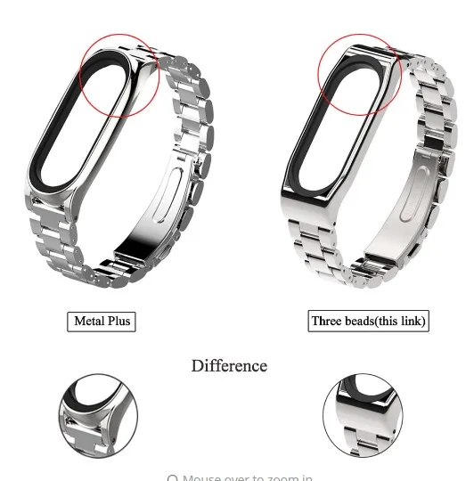 Mi jobs mi Band 3 4 ремешок металлический браслет из нержавеющей стали для Xiaomi mi band 3 4 Смарт-часы