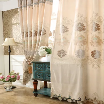 

Europe Luxury Jacquard Embroidered Blackout Curtains for Living Room Bedroom Window Tulle Curtains Home Hotel Villa Decor