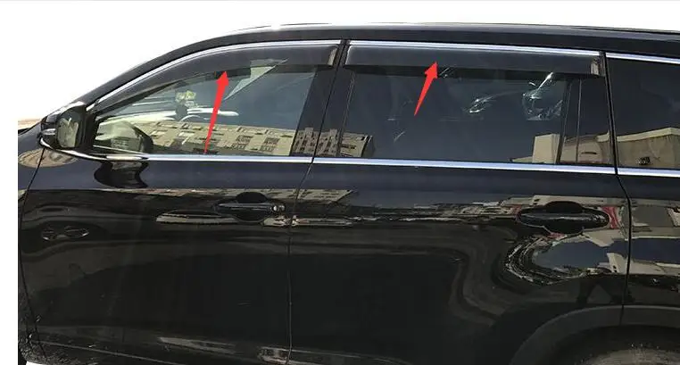 Боковое окно дождевые дефлекторы защитный козырек всепогодный щит Автомобильная шторка щит подходит для Toyota Highlander Kluger