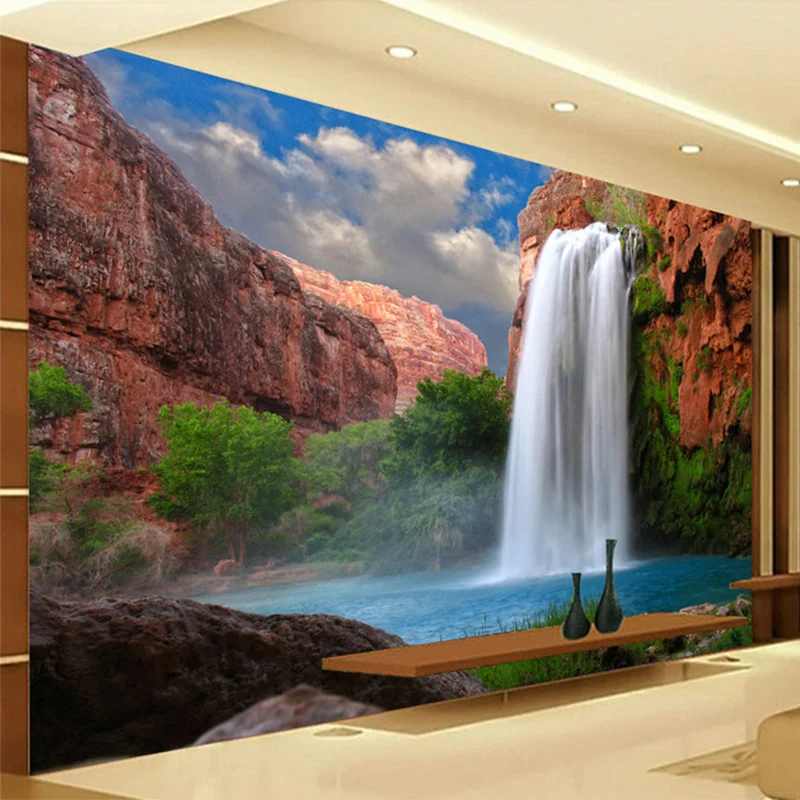 Фотообои 3D водопады фотообои природа гостиной спальни ресторана обои для стен