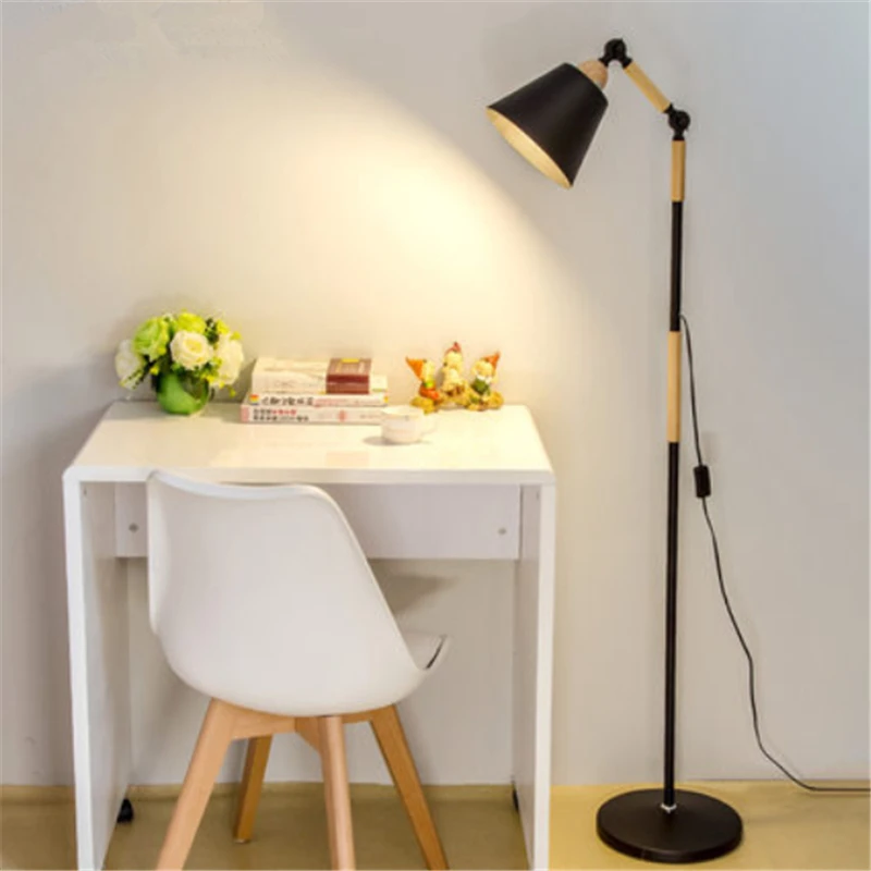 

Nordic Simple Modern Creative Retro Style Livingroom Floor Light Study Bedroom Remote Control Lamp Free Shipping