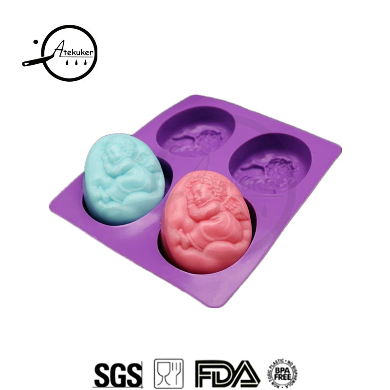 

Atekuker Baby Angel Shape Silicone Soap Mold Handmade Silicone Forms For Soap Making Jelly Molds Soap Form Ice Cube Maker