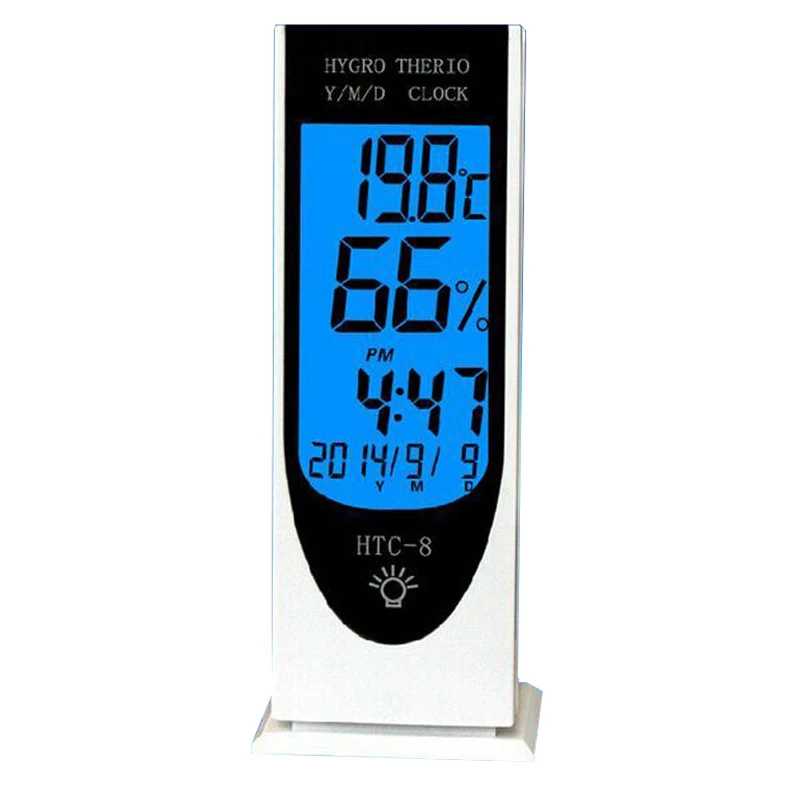 

HTC-8 indoor temperature Instruments and humidity meter Home electronic high-precision thermometer Multi-function alarm clock