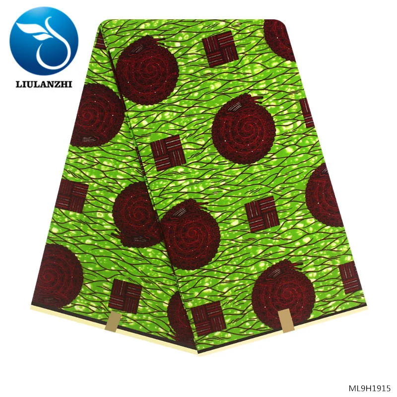 LIULANZHI африканская настоящая восковая хлопковая ткань платье восковая печать на ткани высокого качества Анкара ткань ML9H1905 - Цвет: ML9H19015