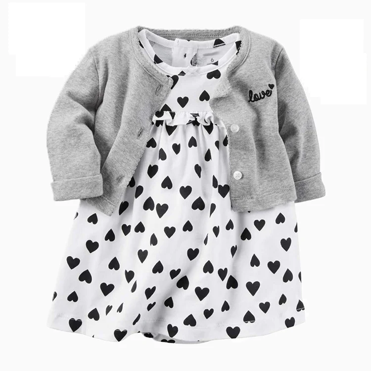 Боди для новорожденных девочек г. Весенне-летнее пальто с длинными рукавами+ платье с короткими рукавами комплекты из 2 предметов для маленьких девочек - Цвет: 21