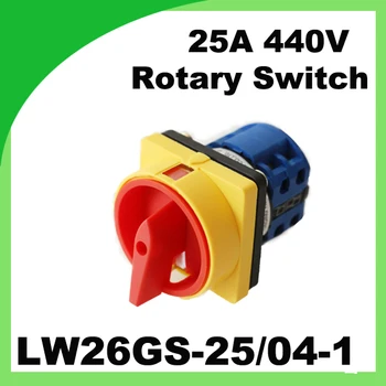 

Universal switch 25A 440V 2Postions NO/OFF LW26GS-25 Changeover Control Rotary Cam Combination Switch