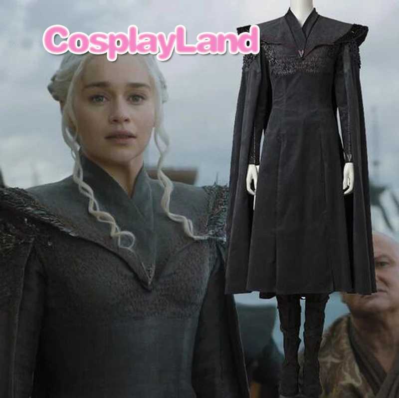 

Game of Thrones Season 7 Daenerys Targaryen Cosplay Costume Adult Halloween Costumes Fancy Daenerys Targaryen Dress Custom Made