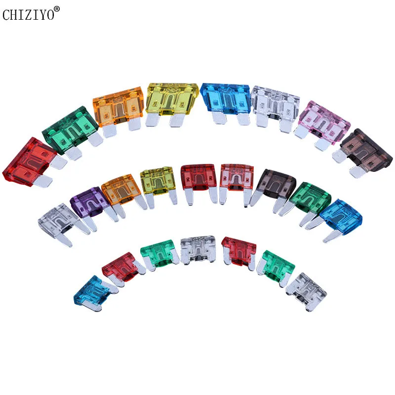 

80PCS Car Fuses Mixed MINI ATS ATC Zinc Blade Fuse 5 10 15 20 25 30 40A AMP Set For Auto Car Truck CHIZIYO