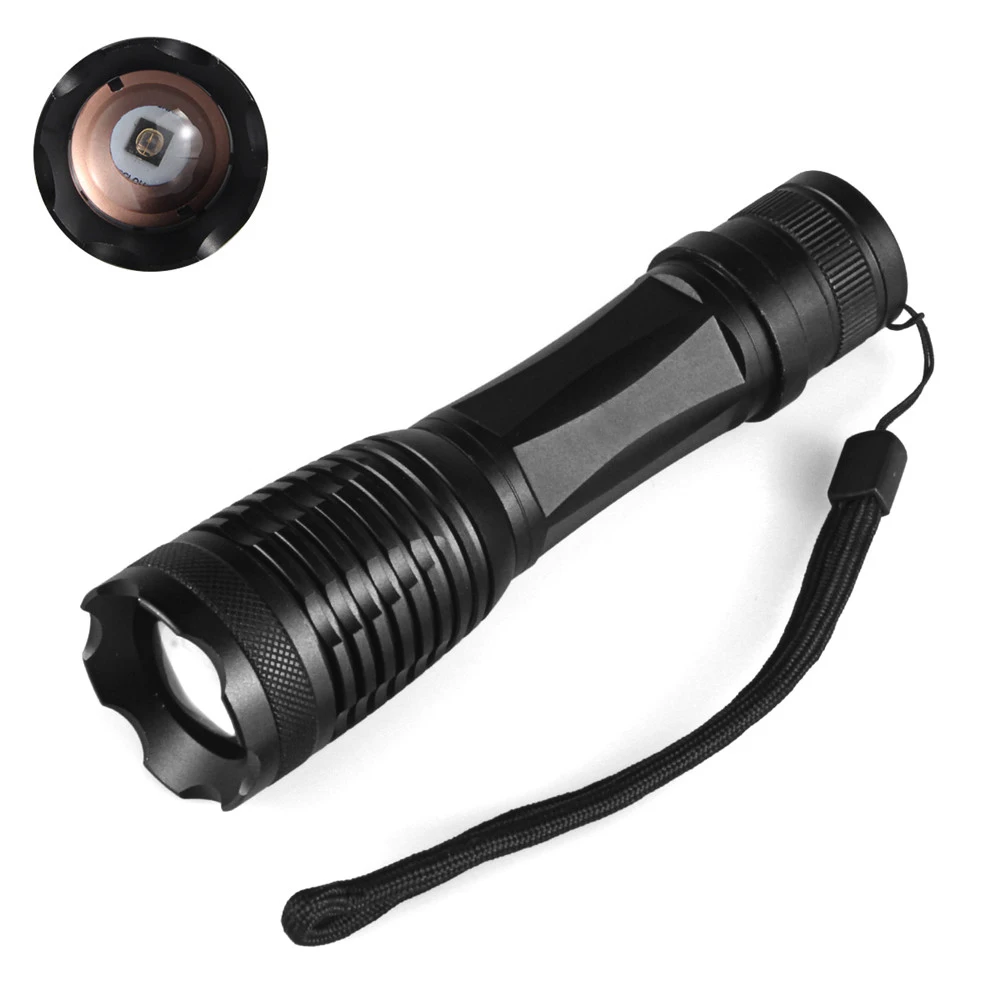 

E5 OSRAM IR850-940nm infrared 1 mode zoom outdoor waterproof torch search hunting tactics LED flashlight using 18650 battery