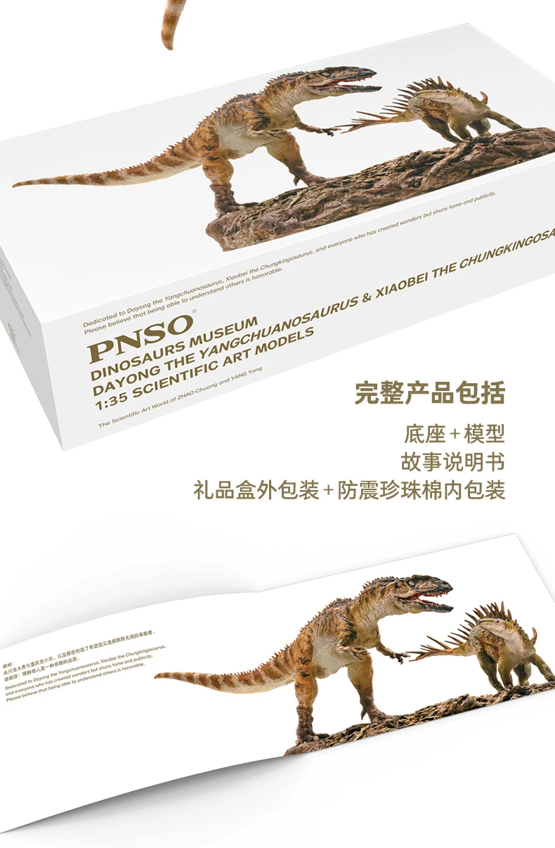 Модели Динозавров PNSO ChungKingosaurus Yangchuanosaurus в музейной коллекции 1:35