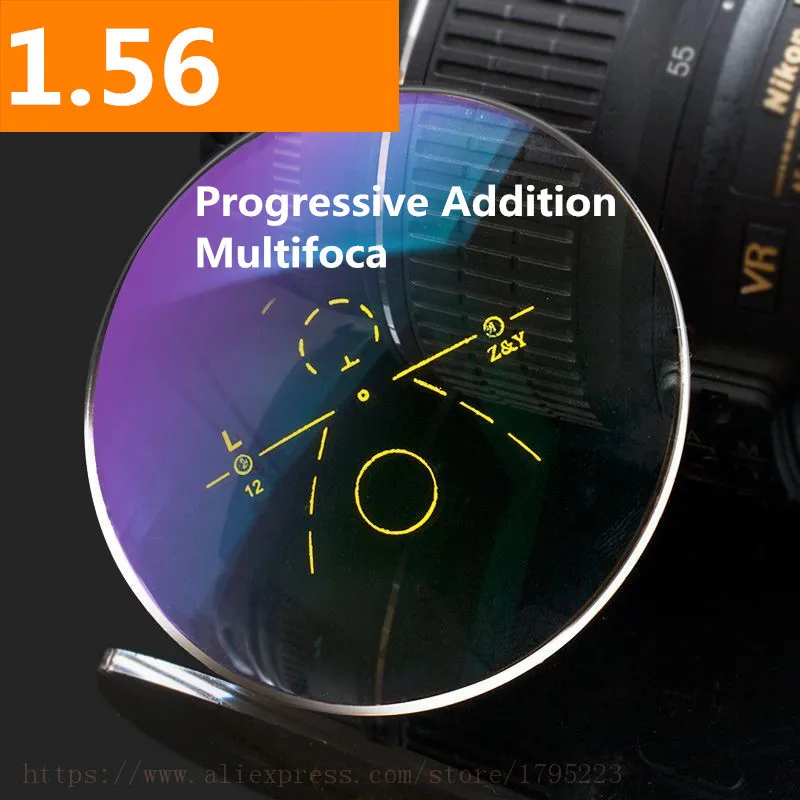 

1.56 Index Progressive Lens Aspheric Anti Reflective Multi-focal Lens HMC Graduated Progressive Addition Varifocal Lens 2 PCS