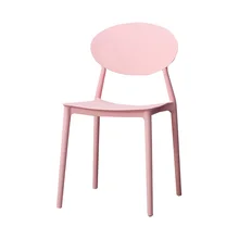 Modern Home Back Plastic Chair Chinese Craft PP Plastic Restaurant Applicable Dining Chair Leisure Bedroom Study Office Chair