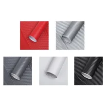 

1.27mx30cm3D Carbon Fiber Glossy Vinyl Wrap Sheet Film Motorcycle Automobiles Car Accessories Decoration Bubble Air Free