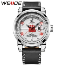 WEIDE Nueva Llegada Hombres del Reloj de Cuarzo Resistente Al Agua Calendario Completo Chino Dragón Único Correa de Cuero Genuina relogio masculinizados
