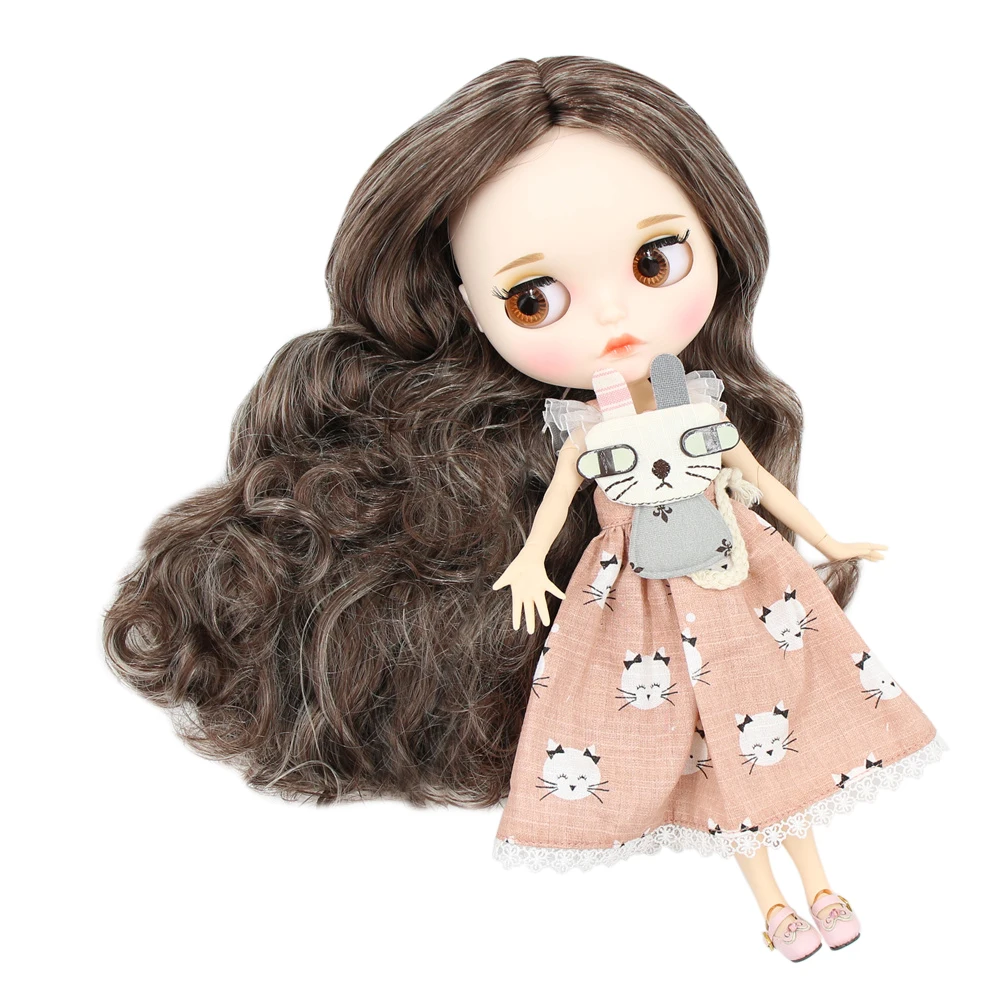 ICY Fortune Days factory blyth кукла белая кожа соединение тела Новое матовое лицо элегантный смешанный цвет Кудри волосы DIY sd Подарочная игрушка