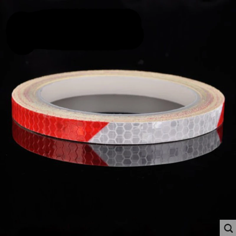 red-white Светоотражающие наклейки для велосипедов светоотражающие Предупреждение ющие световые ленты на колесиках клейкие накладки для украшения велосипеда защитный материал - Цвет: red-white