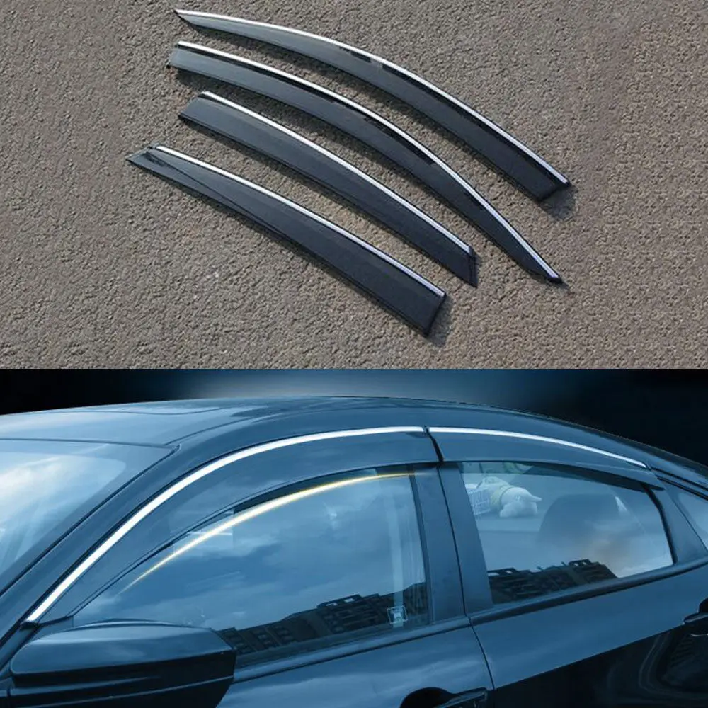 BBQFUKA Car styling Car Window Visor Rain Guard Deflector Weather