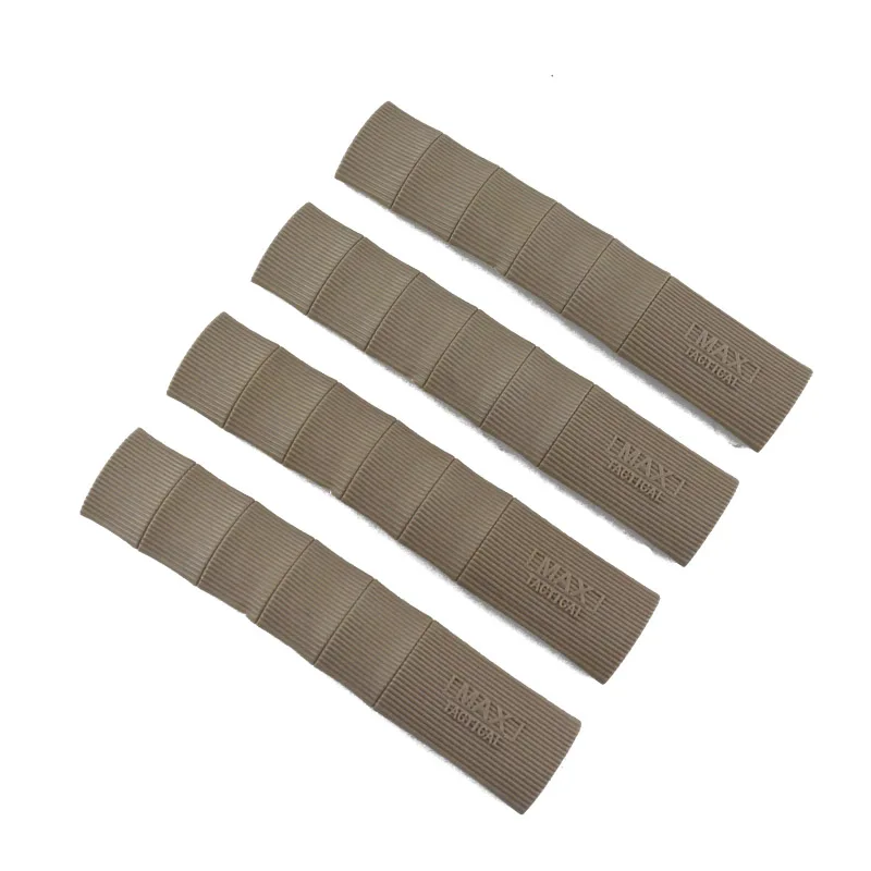

4pcs/set Corrugated soft Handguard Rail Cover for 20mm rail Black DE