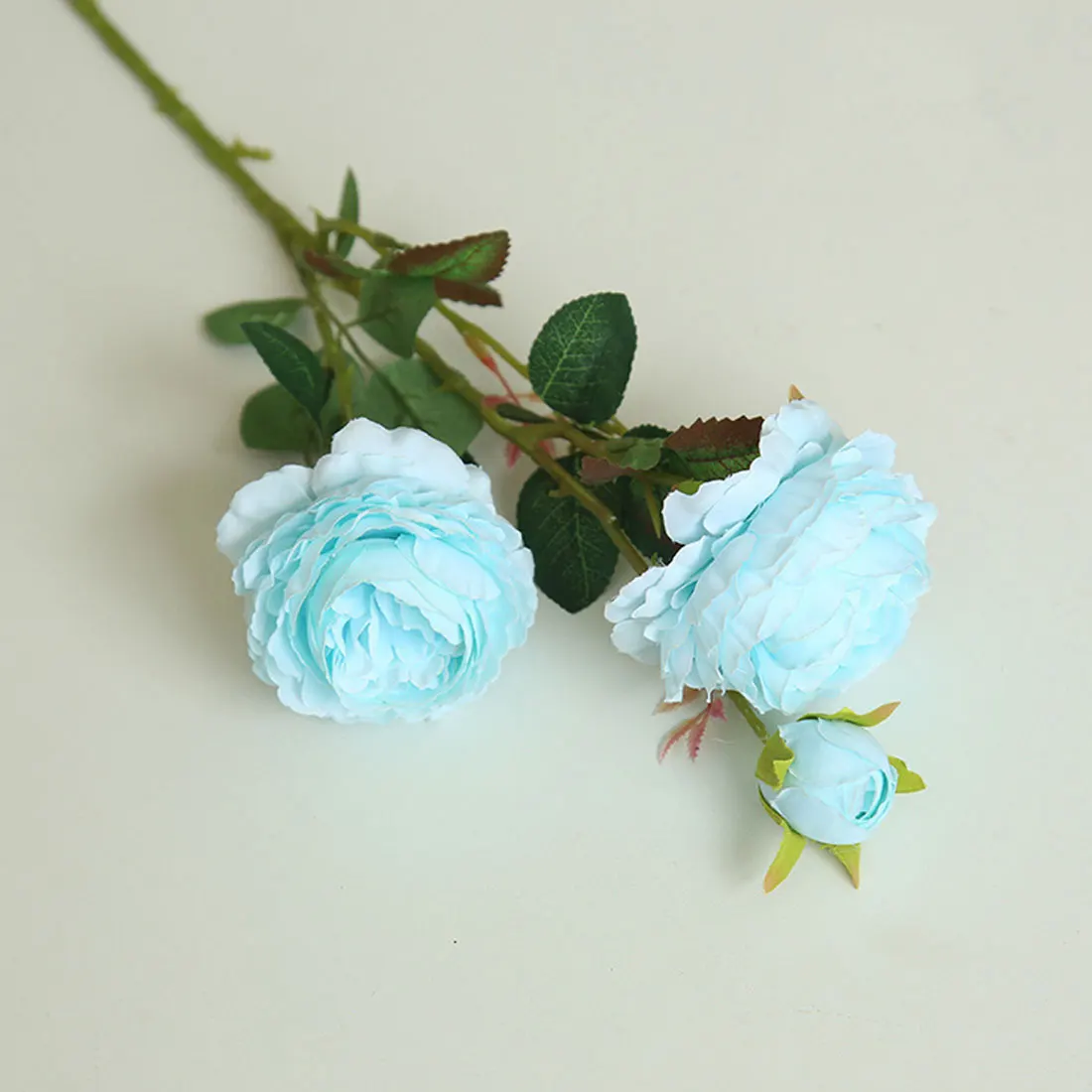 Розы Свадебные украшения поддельные яркие шелковые искусственные европейские цветы стол Deorative вечерние рождественские украшения для дома - Цвет: Blue