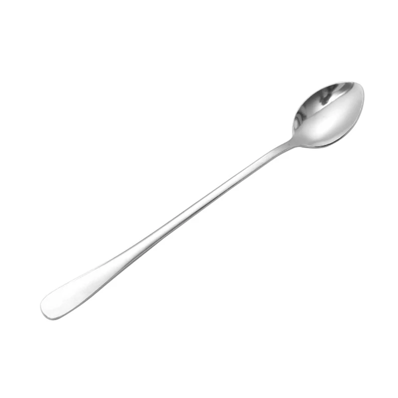 Long Handle Rice Soup Spoon Stainless Steel Dessert Scoop Hot Drinking Tableware Coffee Spoon Stir Teaspoons Kitchen Dinnerware - Цвет: Pointed spoon