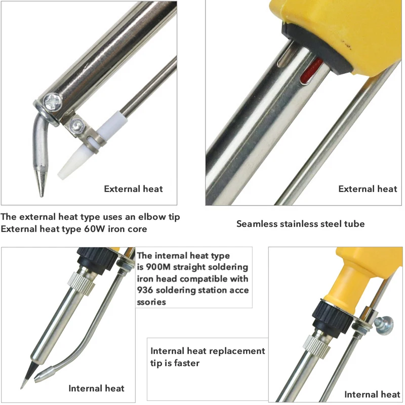 Ручной внешний нагревательный паяльник, набор 110 В/220 В 60 Вт, автоматическая отправка оловянного пистолета, инструмент для пайки и ремонта, паяльная проволока