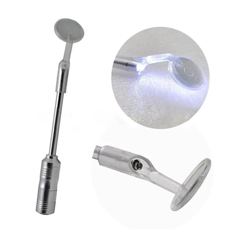 1 Pc Bright Dental Mouth Mirror with LED Light Reusable Stainless Steel