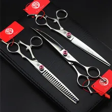 7,5 дюймов поворотный большой палец ПЭТ ножницы для стрижки собак Ножницы 3 шт./компл