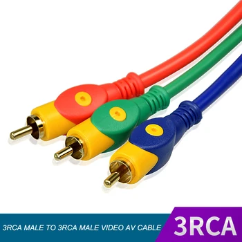 

3RCA Male to 3 RCA Male Composite Audio Video AV Cable Ycbcr interface AV Cable 3X RCA Plug Video Cable 1.5m 3m 5m for DVD VCD