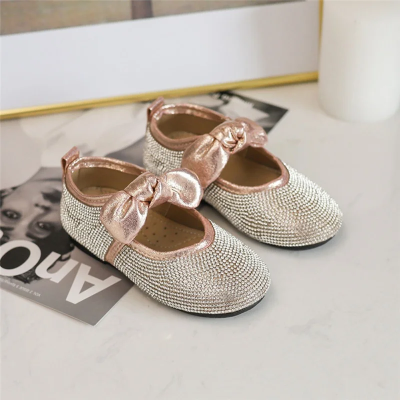 

Summer Baby Girl Anti-Slip Rhinestone Design Casual Walking Flats Shoes Sneakers Soft Sole Children Casual Shoes