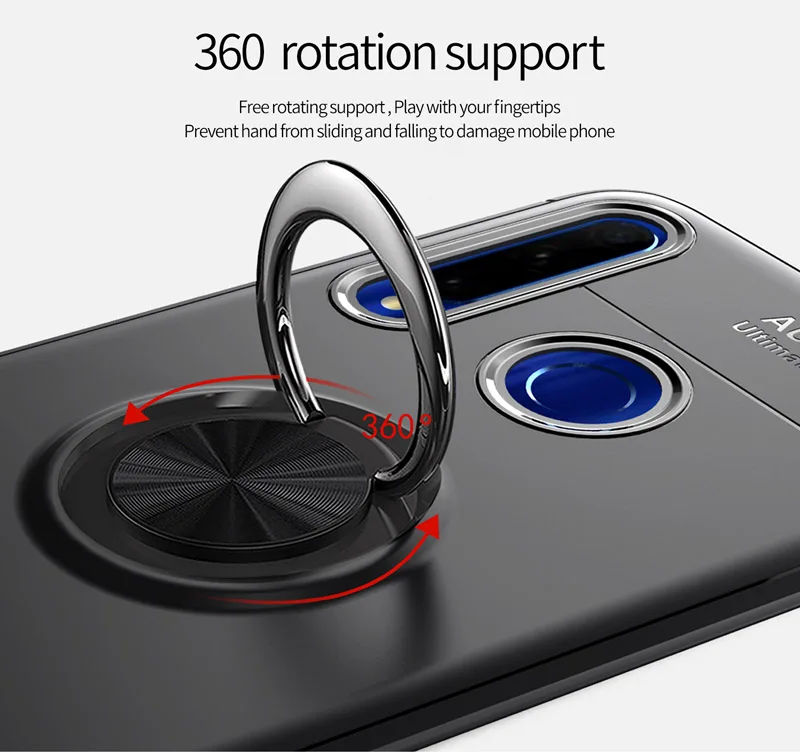 Чехол с кольцом на 360 градусов для Huawei Honor 10i 10 Lite 8S Y5 2019 вращающийся металлический