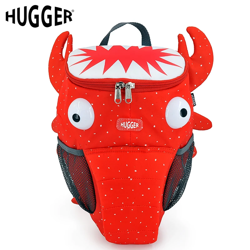 

HUGGER 3D Catoon Lobster Backpack Children Schoolbag YKK Zip Design Kids and Toddler Backpack