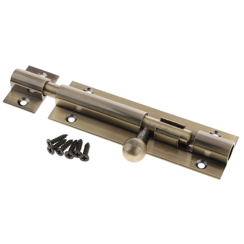 Vintage Style Metal Door Slide Latch Lock Bolt Latch Barrel for Home Door Gate Security