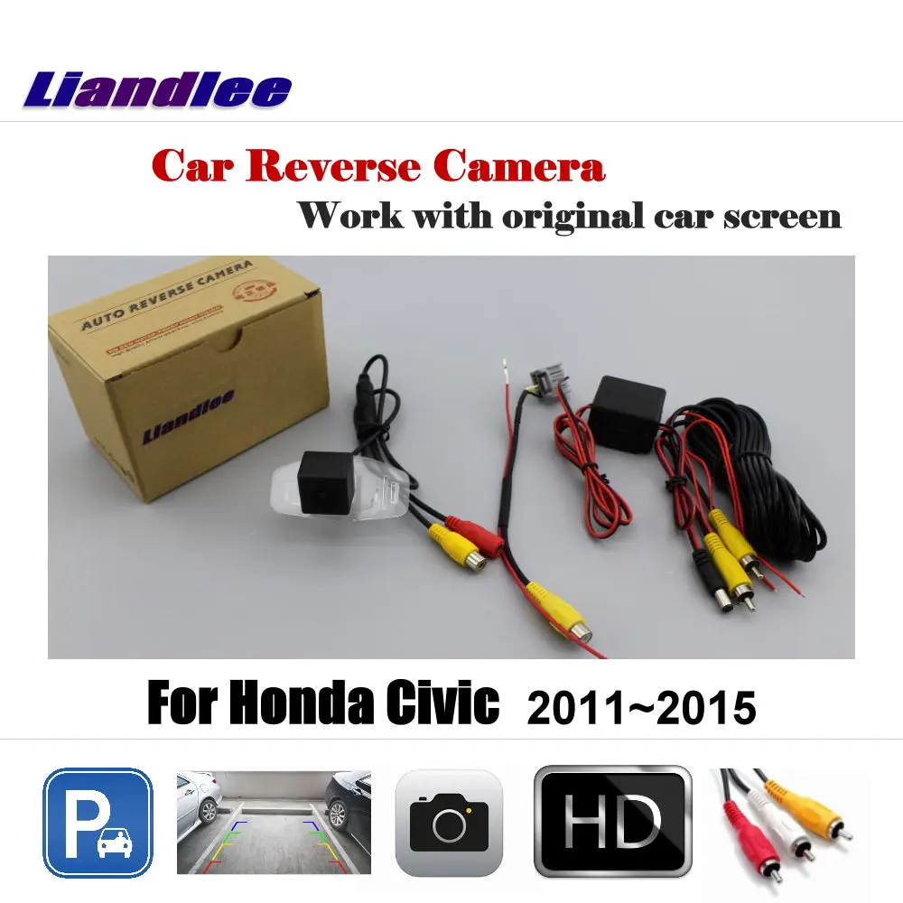 Liandlee авто камера заднего вида для Honda Civic 2011~ /HD CCD задняя парковочная камера с экраном завода автомобиля