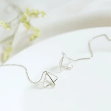 XIYANIKE 925 Стерлинговое Серебро, модные аксессуары, треугольная стерео Геометрическая подвеска, серьги с кисточками для женщин ves6739