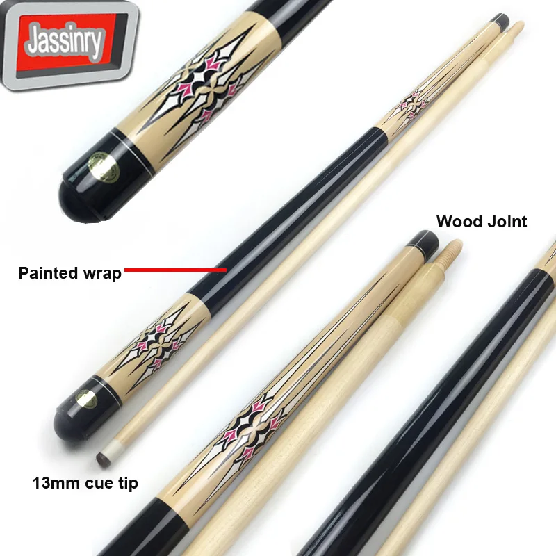 free shipping Jassinry Carom Billiards Cue 13mm 1/2 split Nine ball