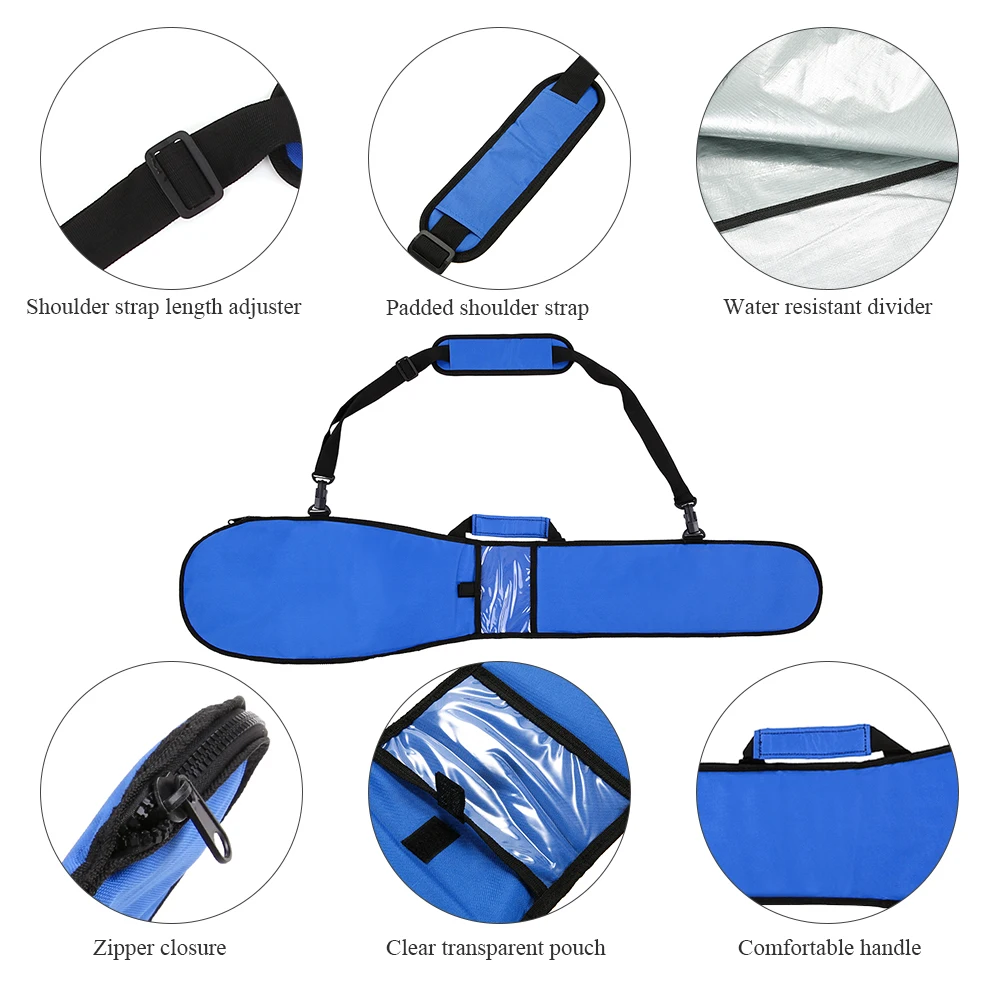 Kayak Paddle Bag Long Kayak Boat Canoe Paddle Storage Bag Holder Pouch Cover Outdoor Water Sports Kayak Paddle Bag