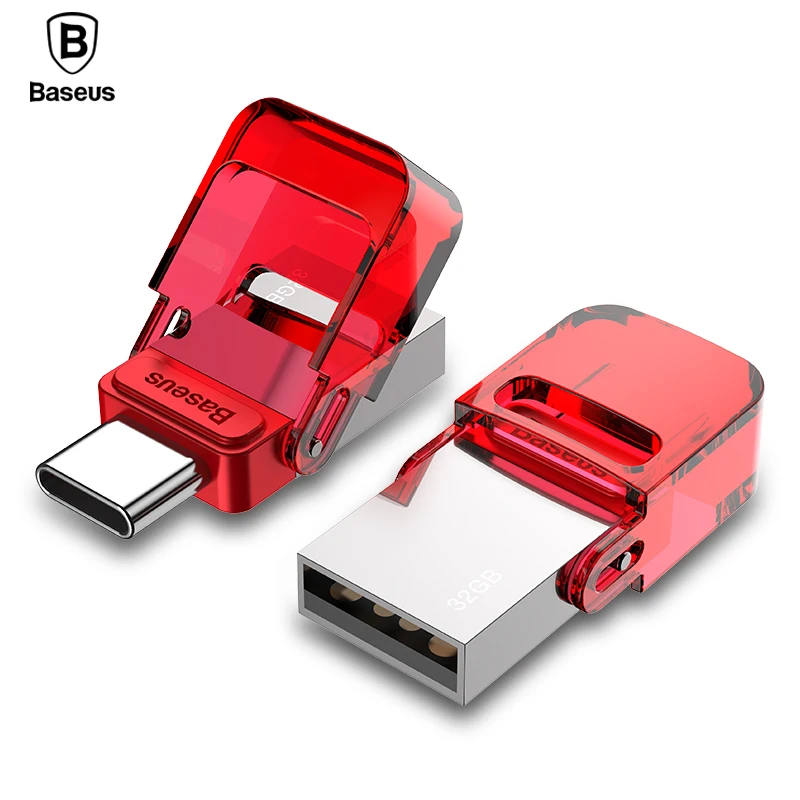 

Baseus USB Type C USB Flash Drive 32GB OTG Mini Pendrive High Speed Flash Memory Stick For Phone/ PC Pen Drive USB 2.0 U Disk